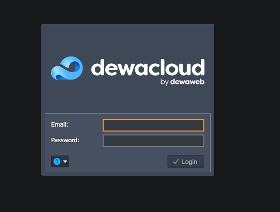 login dewacloud