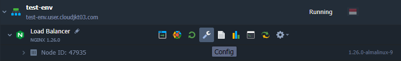 klik 'config'