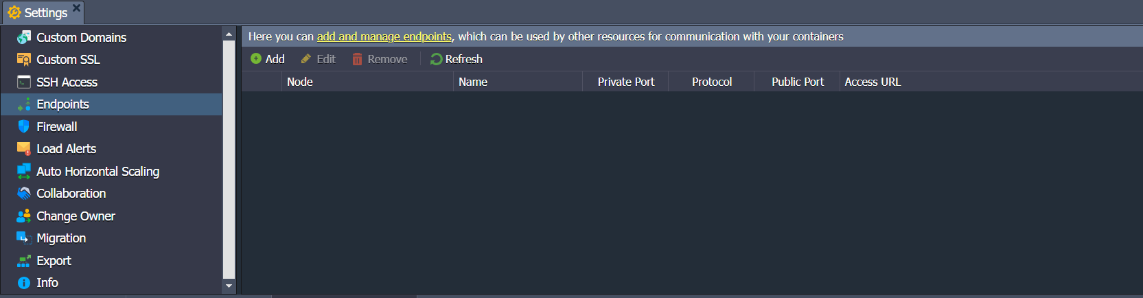 pilih node yang akan dilakukan mapping
