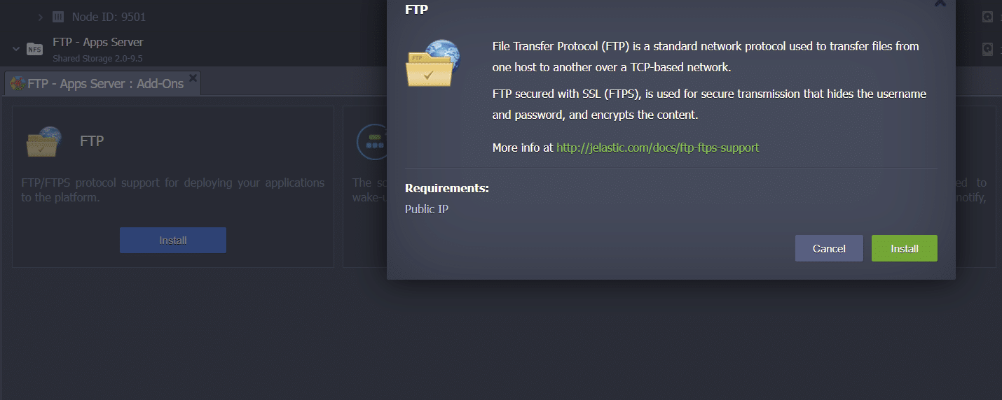 install add ons ftp