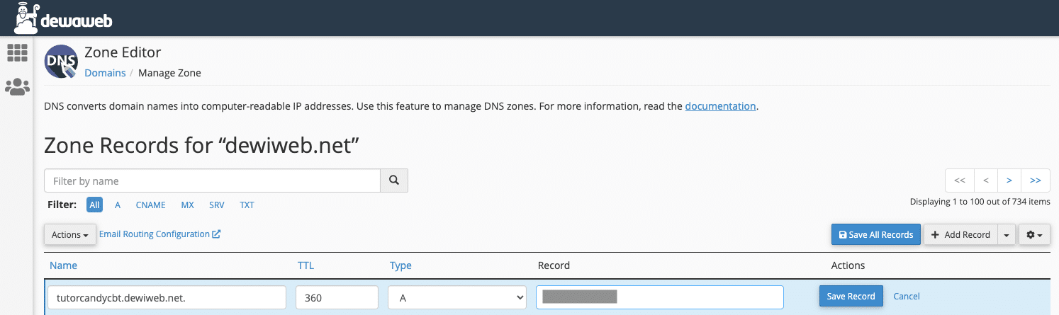 add dns - cara mengkoneksikan domain/subdomain