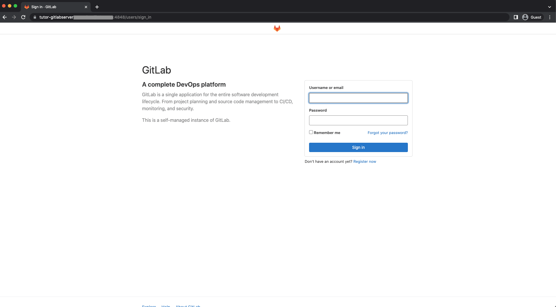 akses ke url - cara install gitlab server