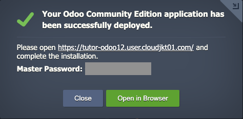 instalasi selesai - cara install odoo