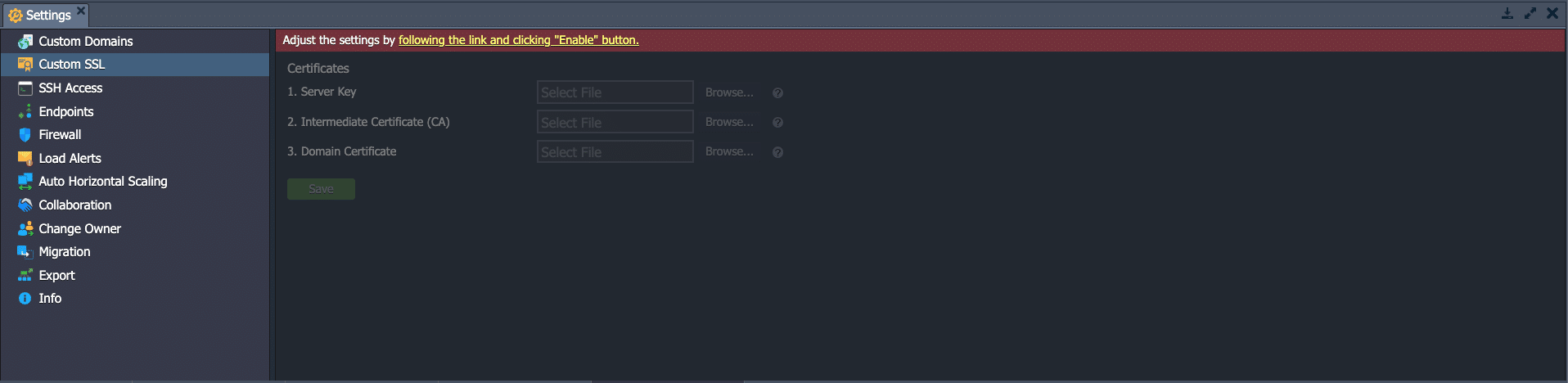 settings environment - cara install ssl
