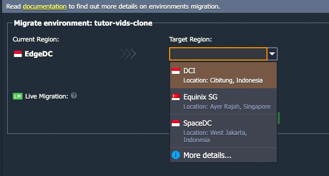 migration - cara migrasi environment