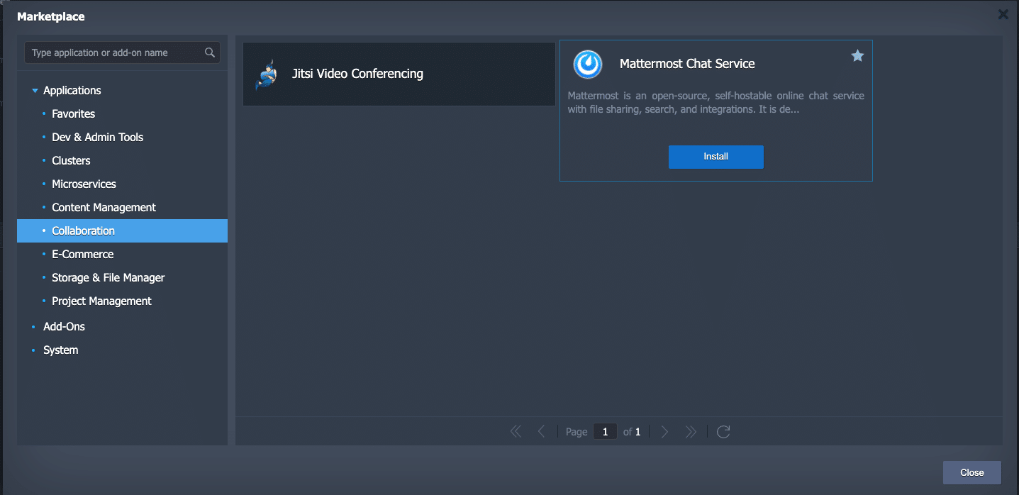pilih menu kategori - cara install mattermost