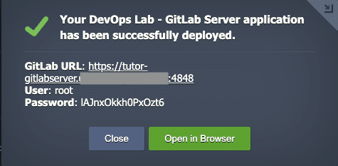pop up install selesai - cara install gitlab server