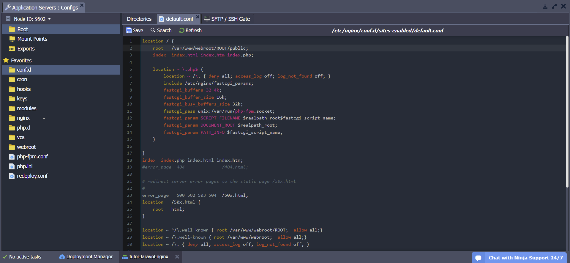 edit virtual host - deploy laravel menggunakan nginx