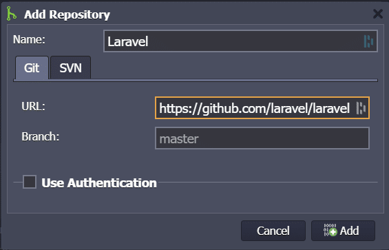 klik add - deploy laravel menggunakan nginx