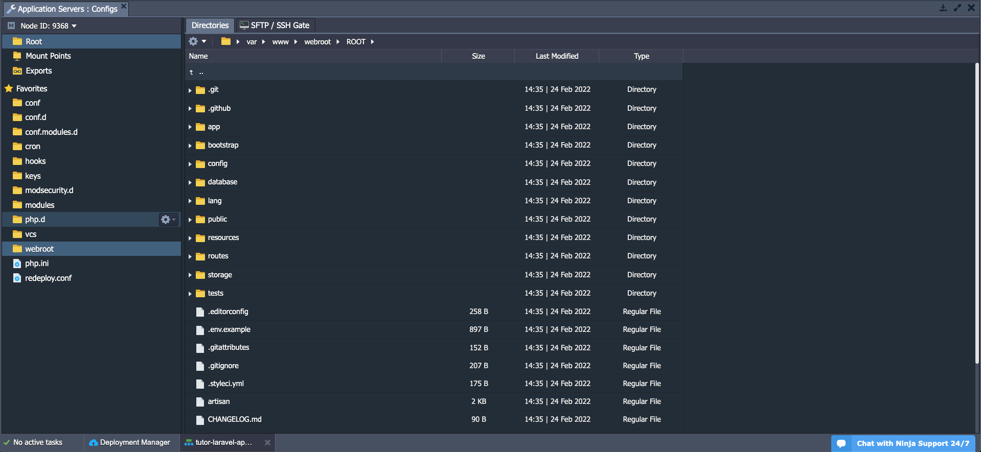 klik config - deploy laravel menggunakan nginx