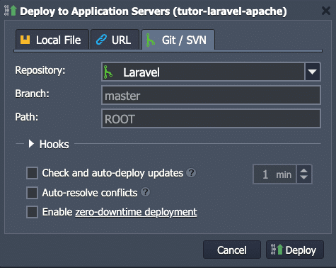 root - deploy laravel menggunakan apache